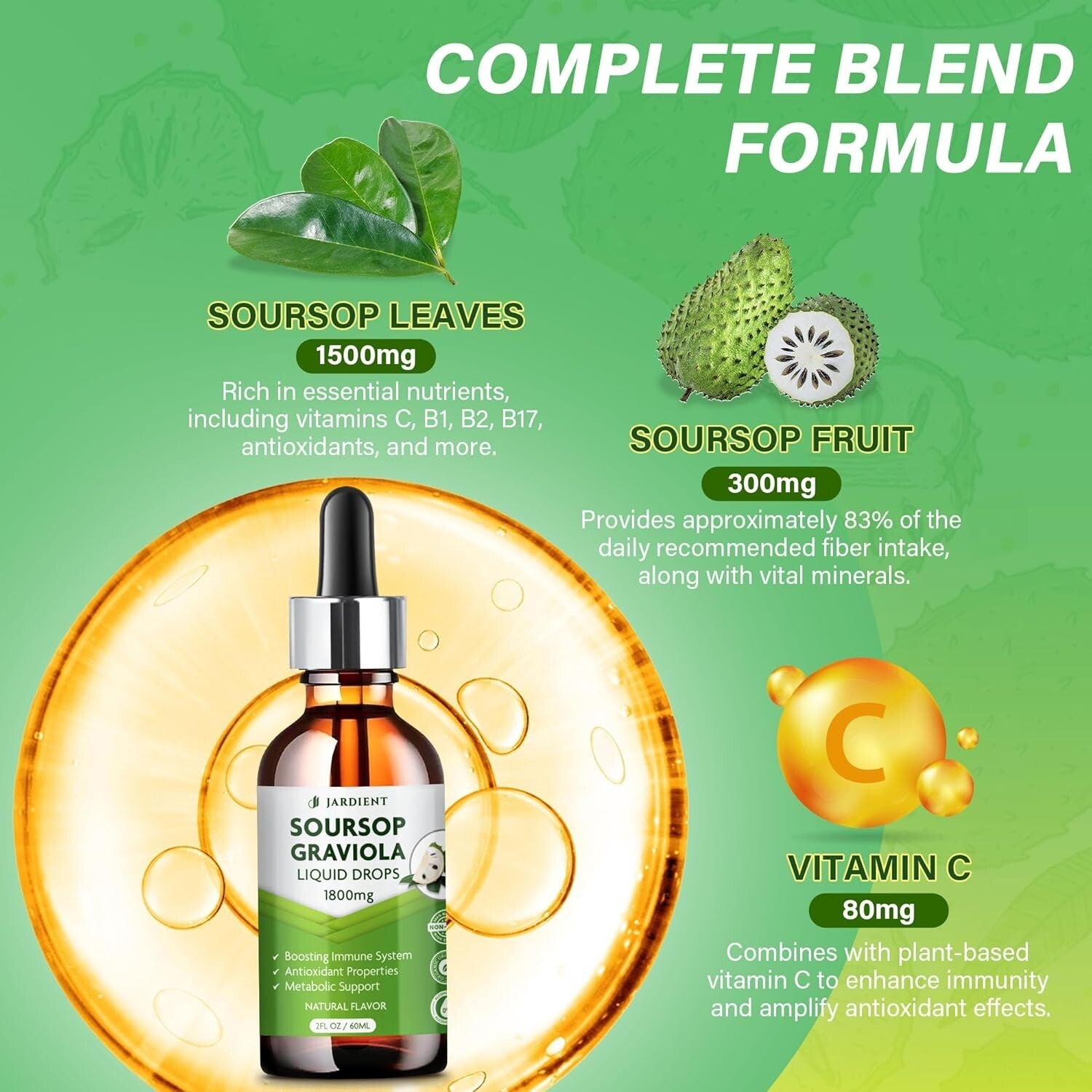 Premium Graviola Soursop Oil: Superior Absorption Wellness Drops - 120ml Total