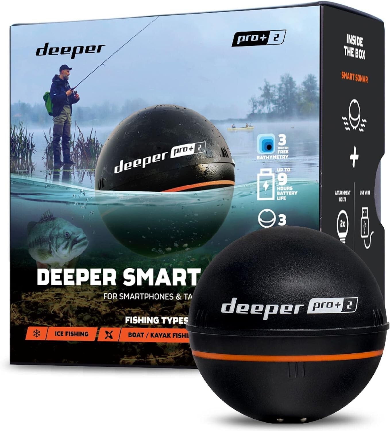 2.4-Inch GPS Enabled Fish Finder with Real-Time Depth and Targeting Features