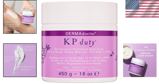 Dermatologist Formulated Body Scrub with 10% AHA + PHA for Keratosis Pilaris