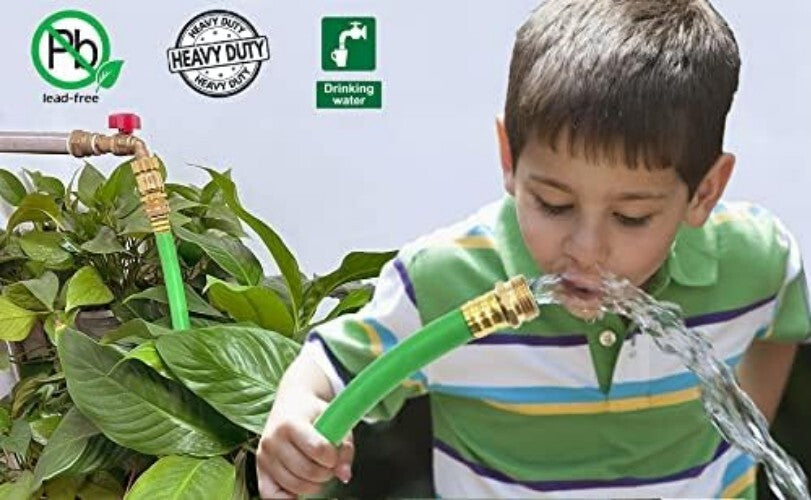 Durable Solid Brass 3/4 Inch GHT Quick Connect Garden Hose Connectors - 4 Pack