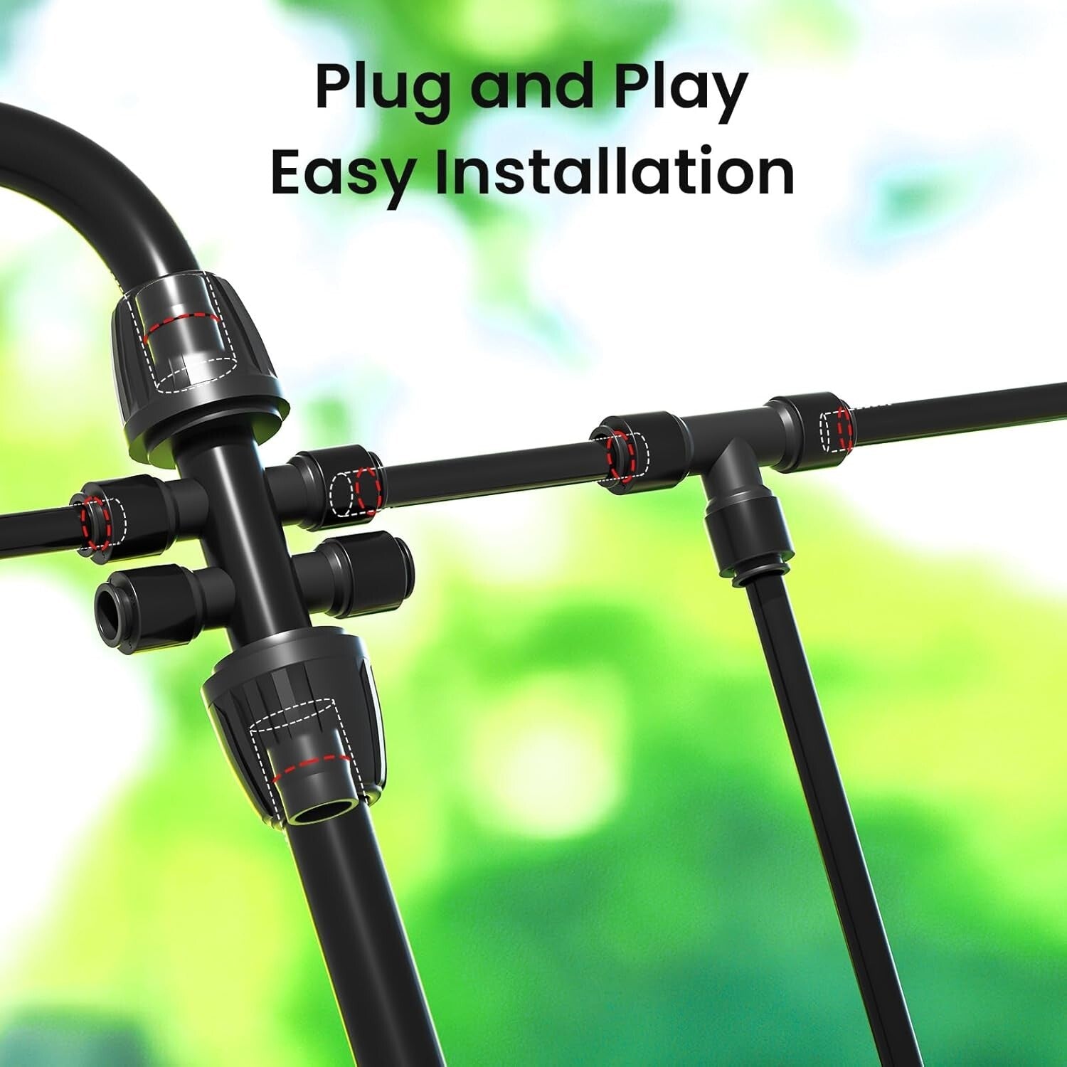 Efficient 230FT Garden Drip Irrigation Kit with Adjustable Emitters & Sprinklers