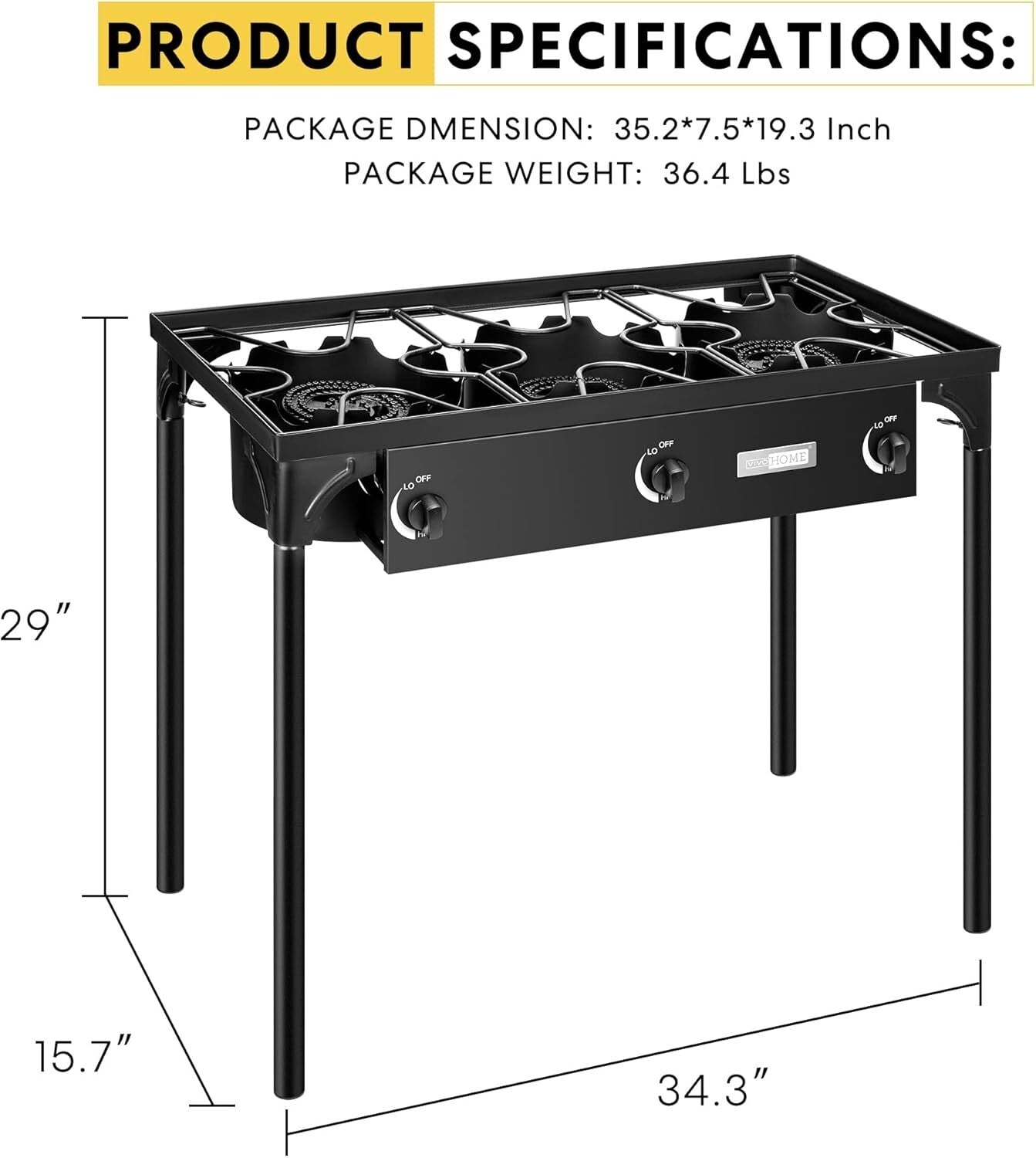 Multi-Functional Heavy-Duty Propane Stove – Ideal for Outdoor Events & Cooking