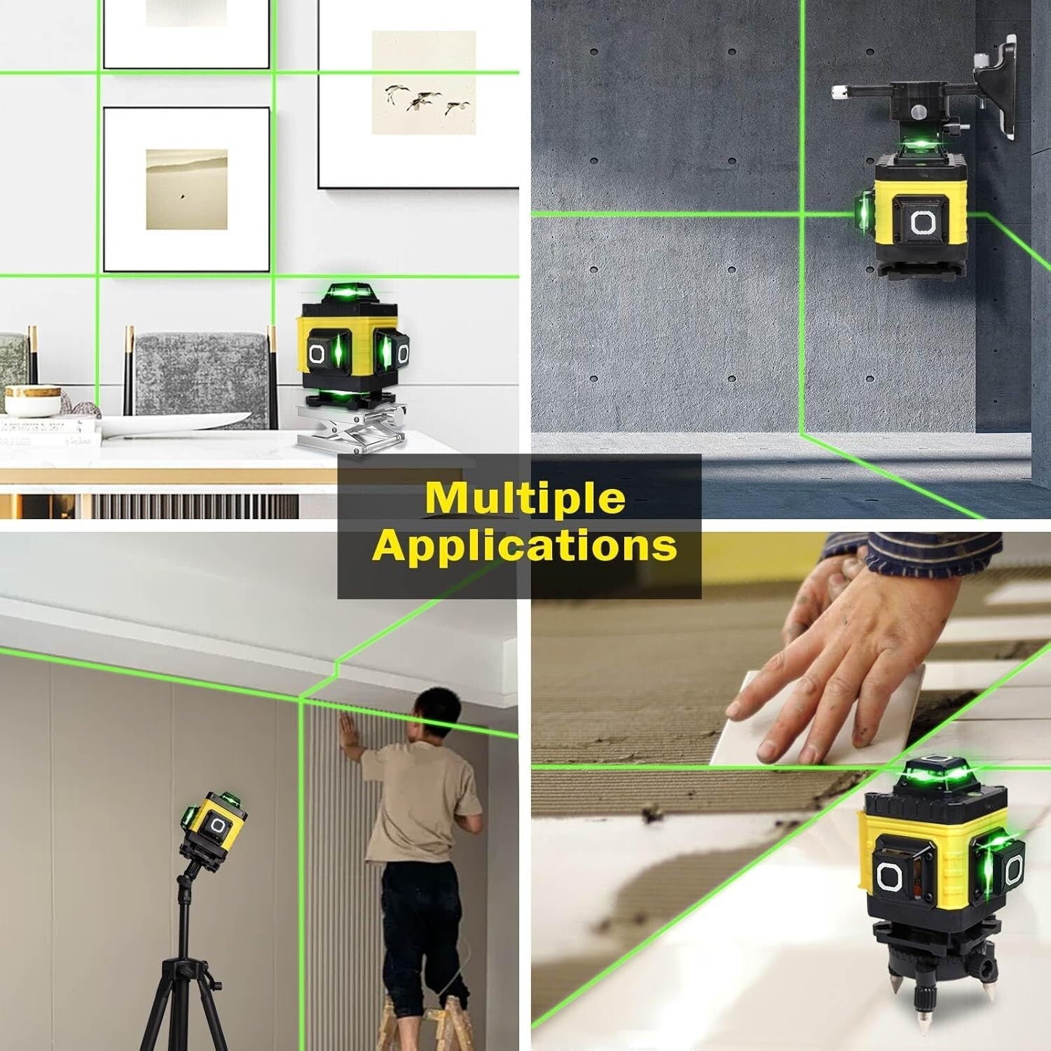 Rechargeable Laser Level with 16 Lines and Tripod – Accurate Home Renovations
