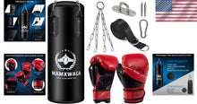 Load image into Gallery viewer, Kids Punching Bag with 6oz Gloves - Perfect for Kickboxing &amp; Taekwondo Training