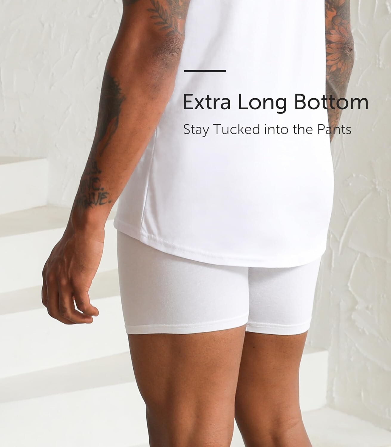 Classic Fit 6-Pack Men's Cotton Undershirts with Invisible Crew Neck Design