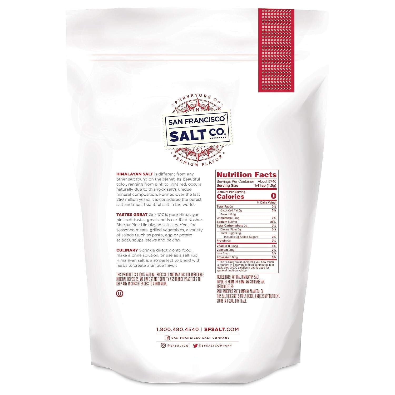 Gourmet Himalayan Pink Salt - 19 lbs. Fine Grain, Non-GMO & Organic Compliant