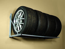 Load image into Gallery viewer, Wall-Mounted Folding Tire Storage Loft Rack, 300 lbs Capacity, 32-48'' Width