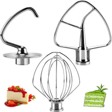 Load image into Gallery viewer, Efficient KitchenAid Stand Mixer Attachments - 4.5 QT Stainless Steel Set