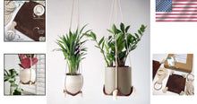Load image into Gallery viewer, Versatile Hanging Planters: 2PCS Genuine Leather Holders for Indoor Plants