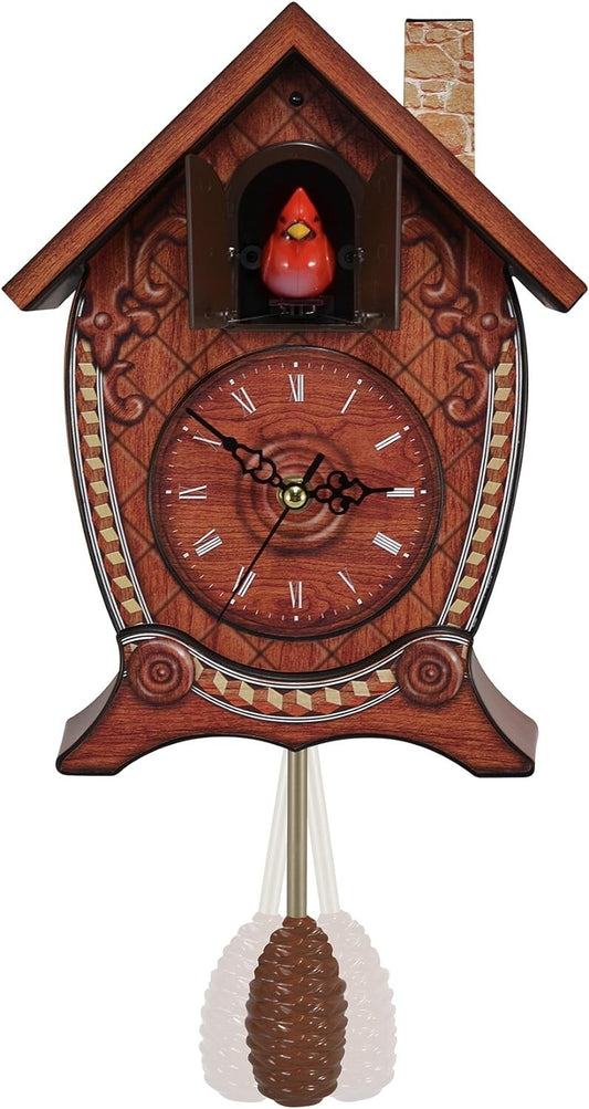Traditional Wall or Tabletop Cuckoo Clock with Cardinal Sound - 17" High