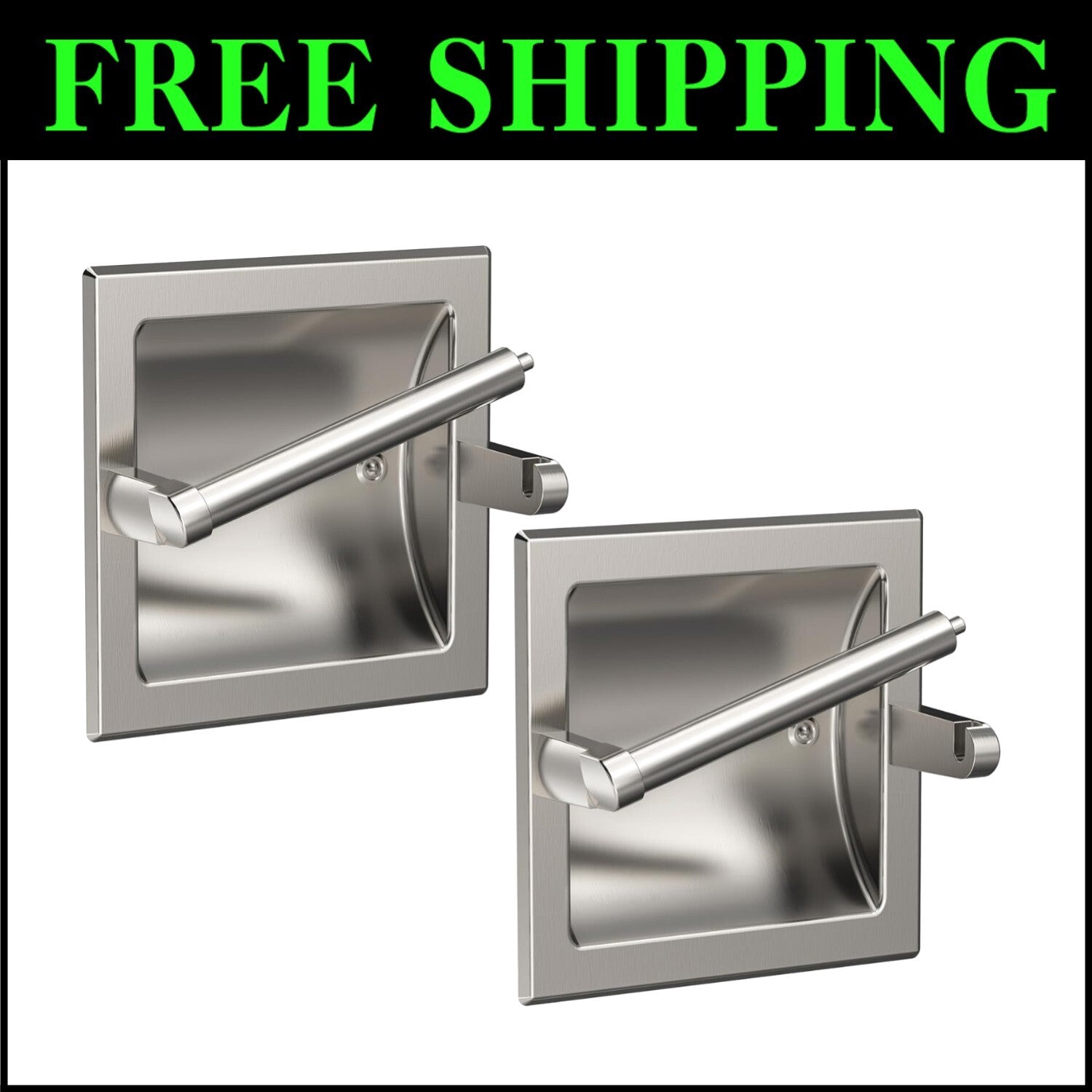 Durable Stainless Steel Toilet Paper Holders - 2-Pack, Rust-Proof & Chic Design