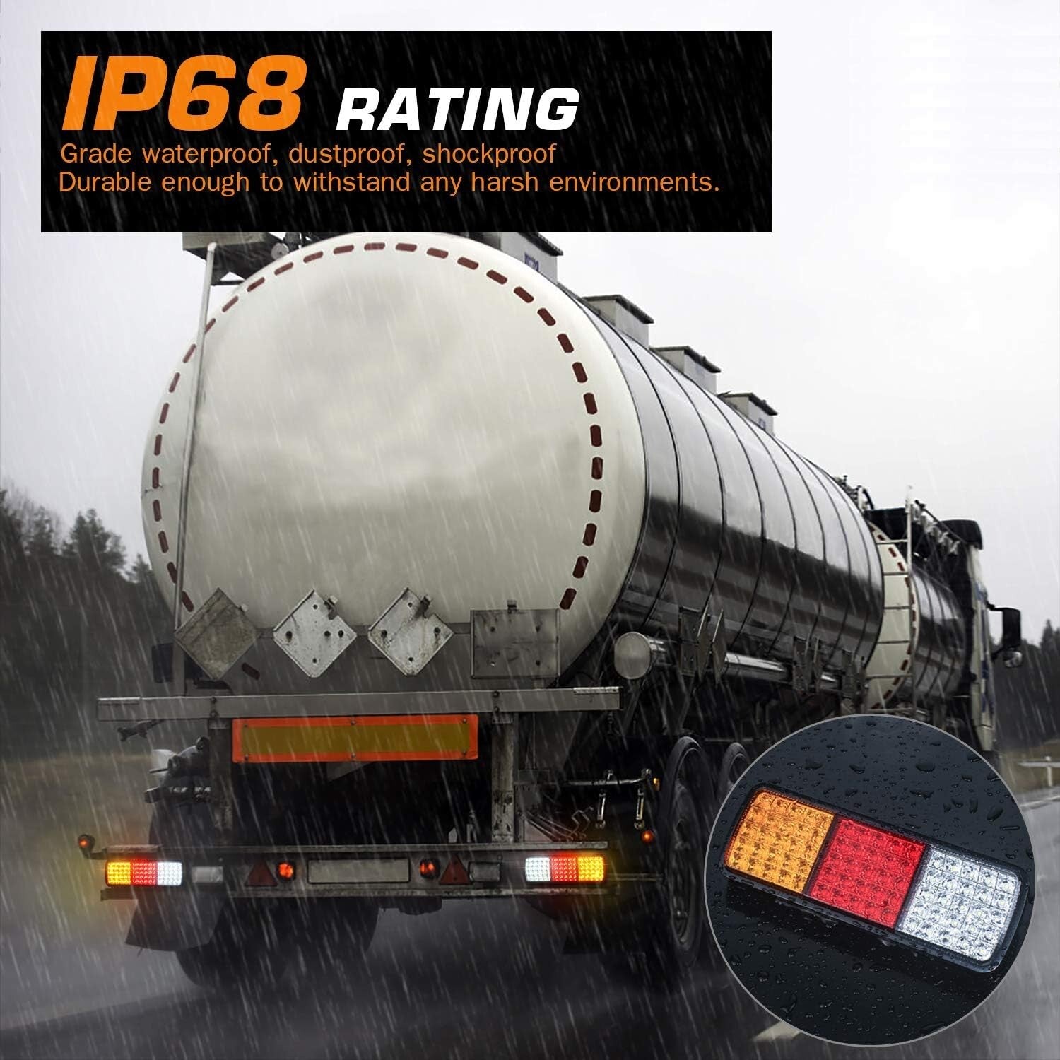 Durable 75 LED Tail Light Bar - Easy Installation, Waterproof for Trucks & Boats