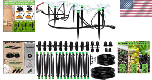 Adjustable Drip Irrigation System for Raised Beds and Greenhouses - Easy Setup!