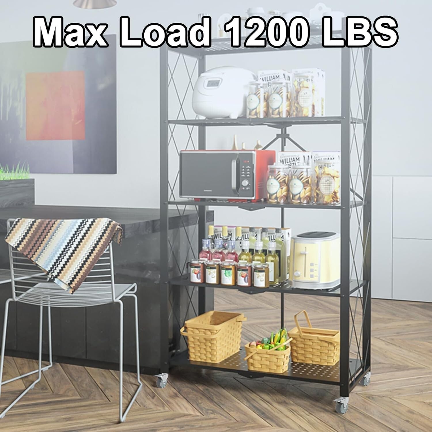 Set of 4 Long-Lasting 5 Inch Locking Casters - Ideal for Carts & Equipment