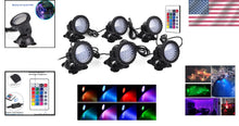 Load image into Gallery viewer, Set of 6 Waterproof RGB Pond Lights – Color Changing LED Spotlights for Outdoor