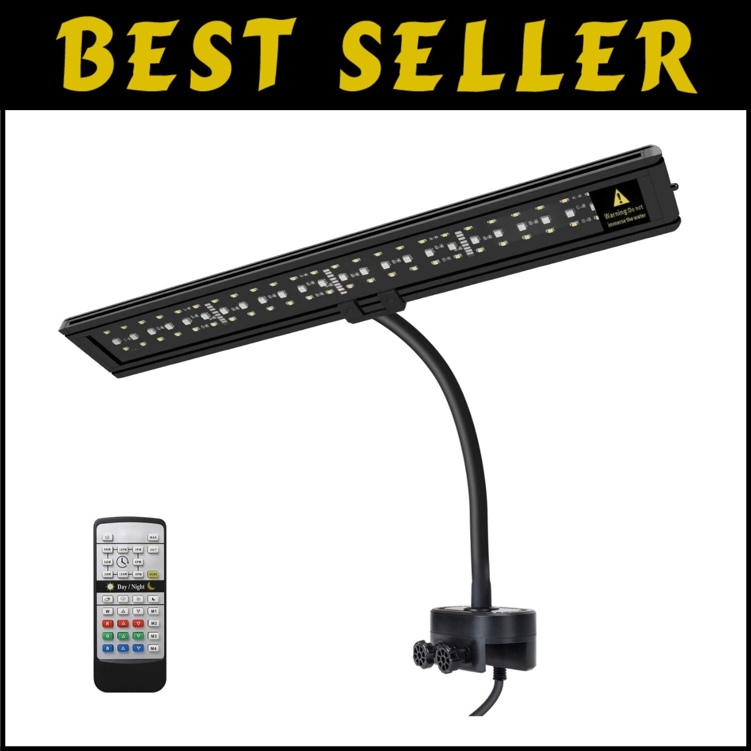 Remote-Controlled 20.4-Inch Aquarium LED Light for Vibrant Fish and Coral Growth