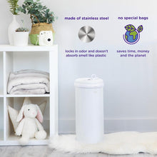 Load image into Gallery viewer, 13 Gallon Stainless Steel Diaper Pail - Sleek, Childproof with Odor Control