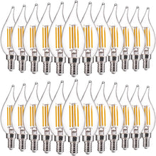 Load image into Gallery viewer, Elegant 24 Pack Dimmable E12 LED Chandelier Bulbs - 40W Incandescent Equivalent