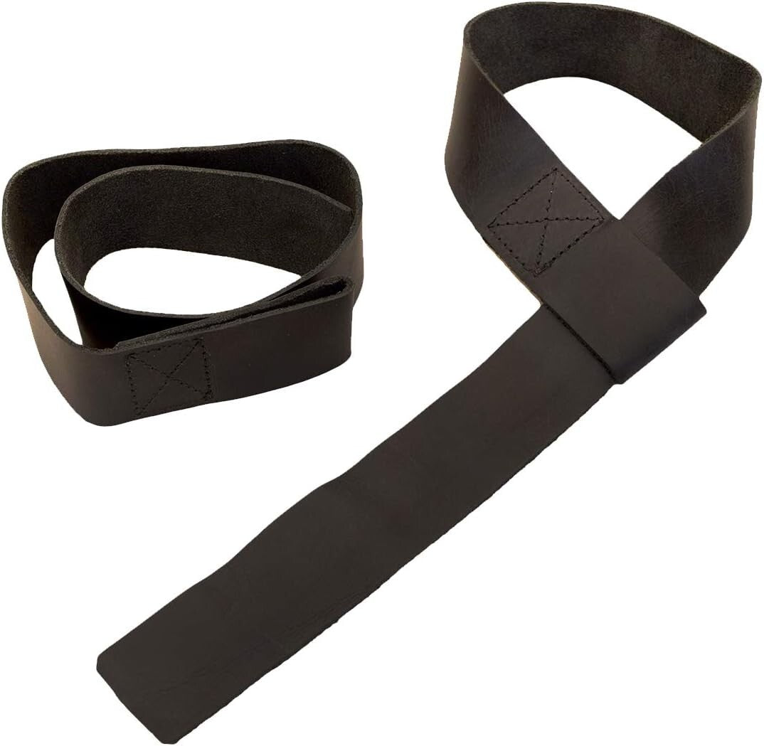 Bodybuilding Wrist Straps: Handmade Full Grain Leather, Set of 2 Gym Essentials