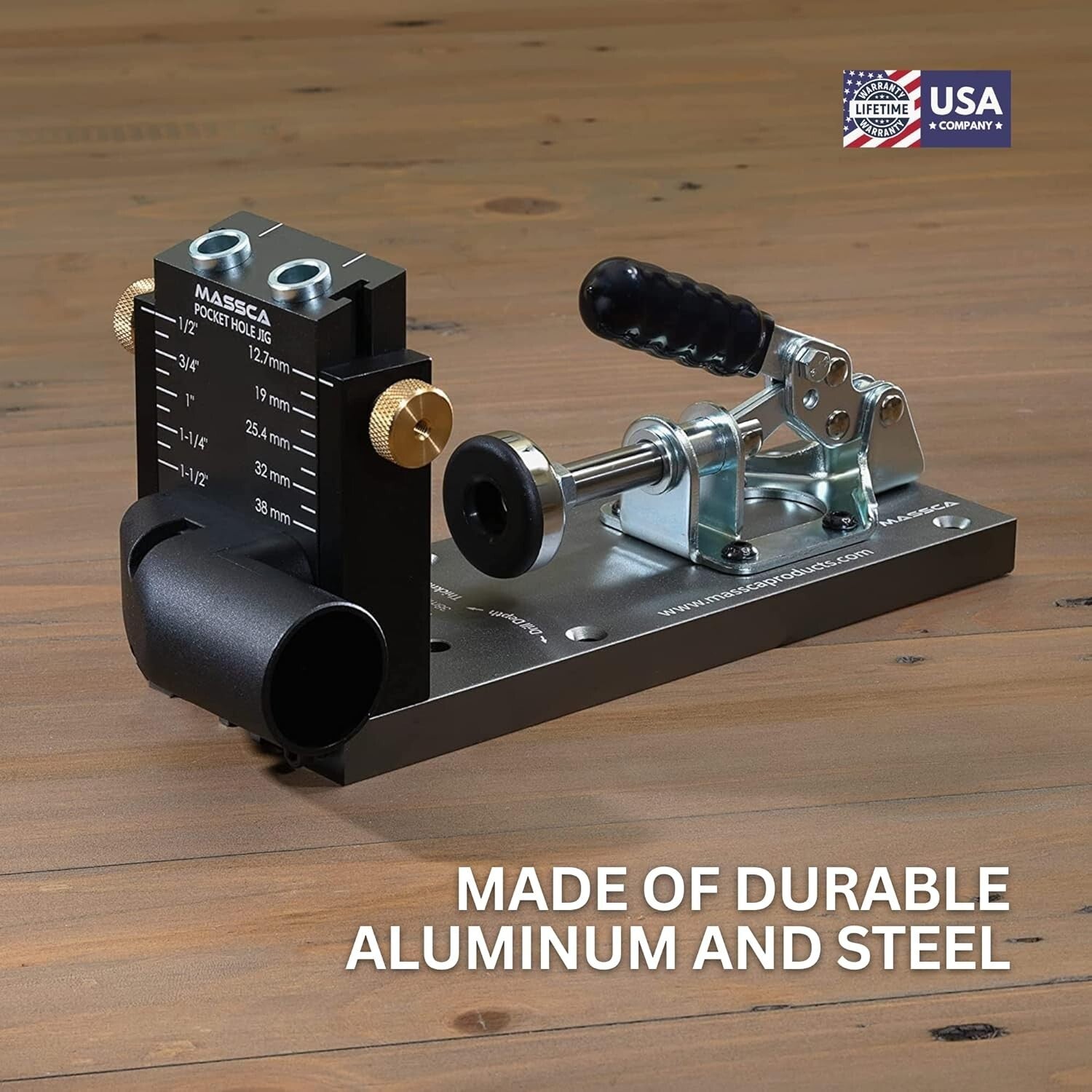 Adjustable Aluminum Pocket Hole Jig Kit M1 - Precision Woodworking Tool