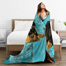 Load image into Gallery viewer, Lightweight Cute Rottweiler Flannel Blanket - Perfect for Cozy Nights &amp; Days