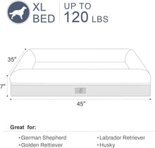 Load image into Gallery viewer, Large Cozy Dog Bed with Anti-Slip Bottom &amp; Memory Foam Bolster for Extra Comfort