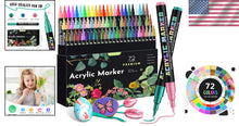 Load image into Gallery viewer, Vibrant 72 Colors Acrylic Paint Pens - Ideal for Sketching, Calligraphy &amp; More