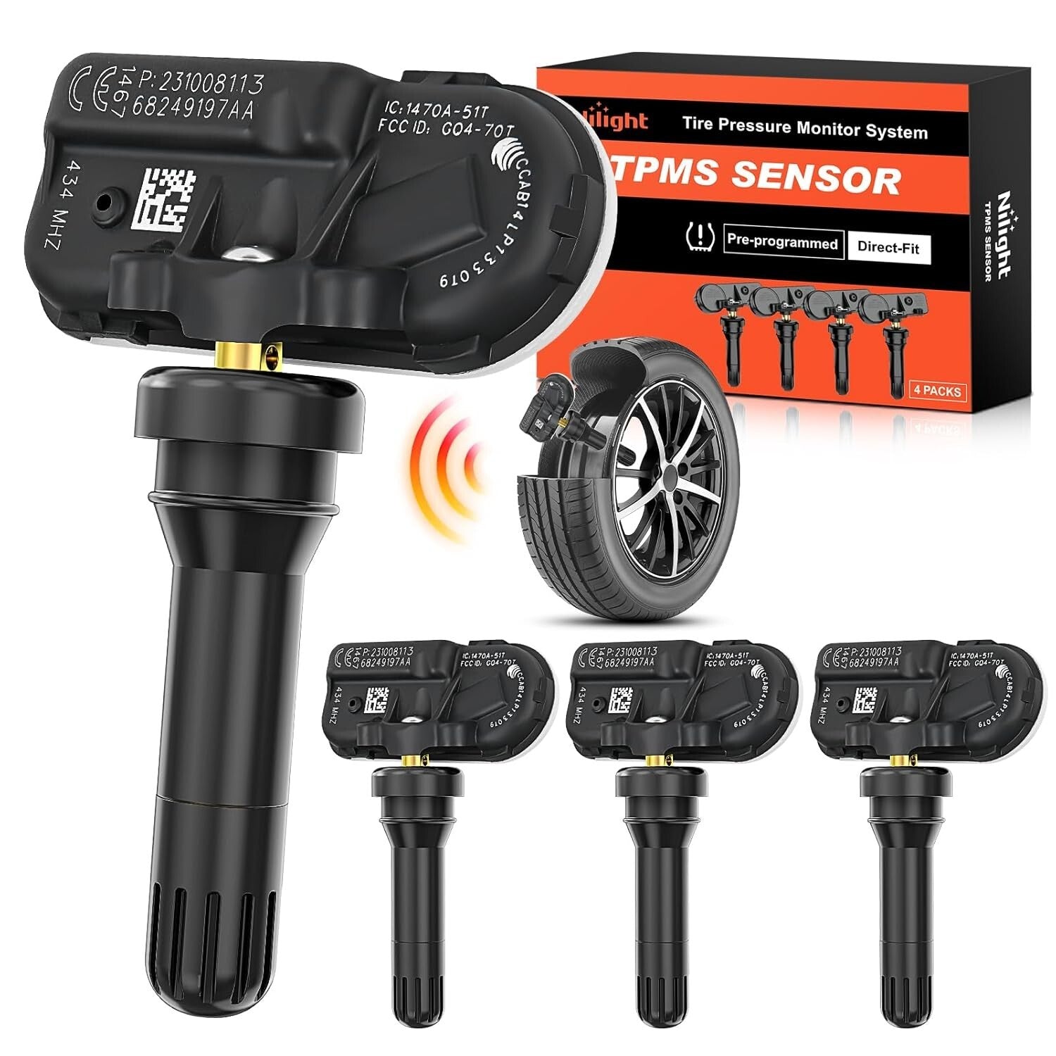 High Accuracy TPMS Sensors for RAM 2500 3500 4500 5500 & Jeep Cherokee - OE Fit