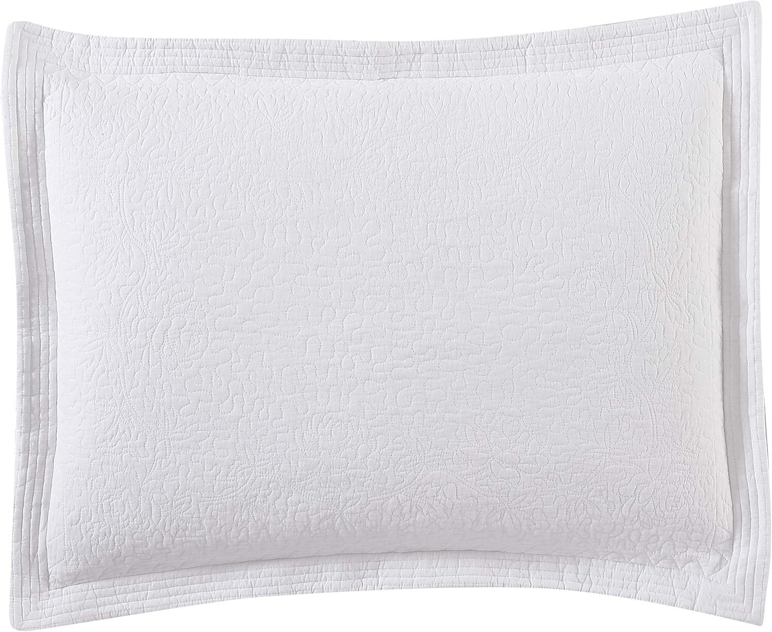 Lightweight Trellis White Cotton Daybed Cover with Shams and Pillow Cover