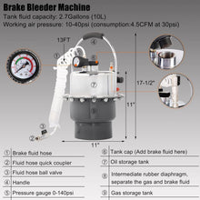 Load image into Gallery viewer, Professional Pneumatic Brake Bleeder Kit with Oil Collection Bottle &amp; Adapters