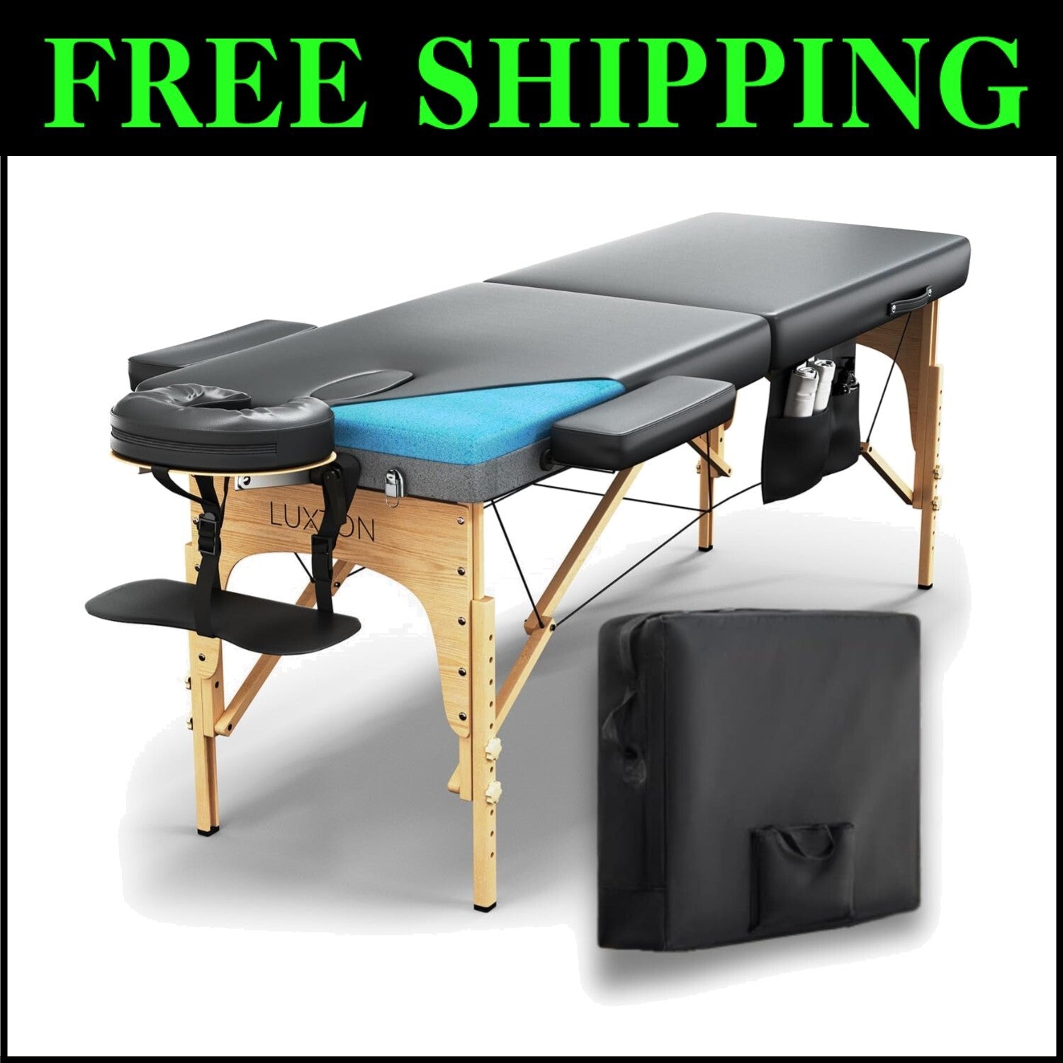 Professional Quality Memory Foam Massage Table - Lightweight, 551 lbs Capacity