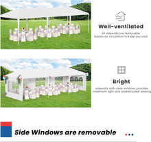 Load image into Gallery viewer, Spacious 10x30 Camp Gazebo with 5 Removable Walls - Perfect for Weddings &amp; BBQs