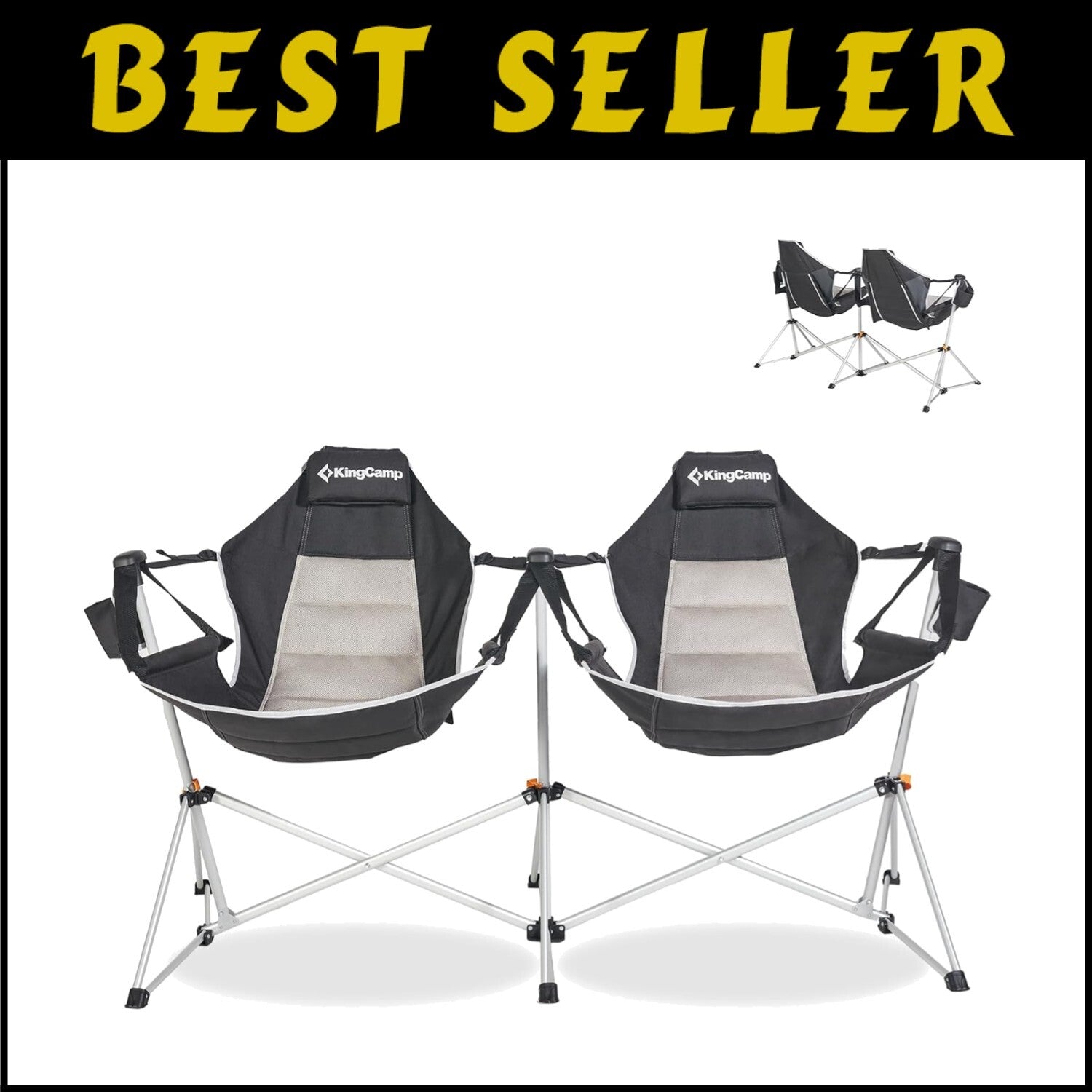 Ergonomic Foldable Hammock Chair with Cup Holder - Ultimate Outdoor Comfort