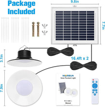 Load image into Gallery viewer, Classic 2-Pack Solar Pendant Lights with Adjustable Brightness &amp; Remote Control