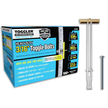Load image into Gallery viewer, Zinc-Coated 3/16-24 Toggle Bolts with Pan Screws - Superior Holding for Projects