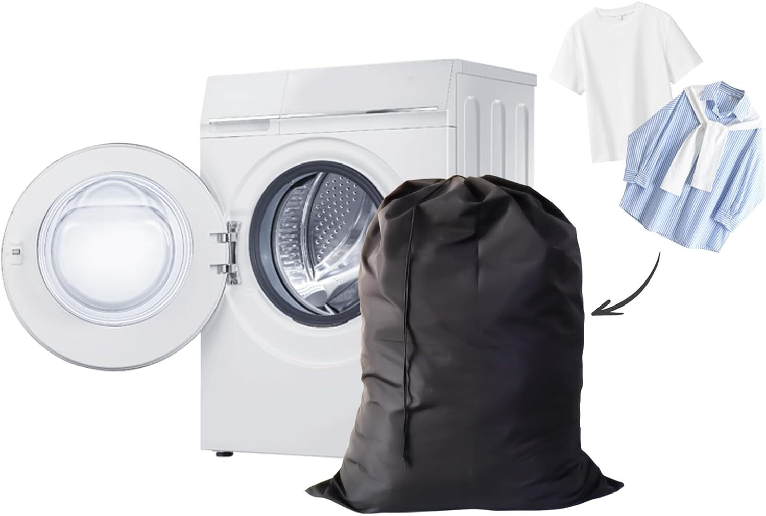 Lightweight 12 Pack Drawstring Laundry Bags - 30"x40" for Smart Organization