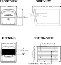 Load image into Gallery viewer, Heavy-Duty Locking Mailbox with Front &amp; Rear Access - USPS Approved - Black