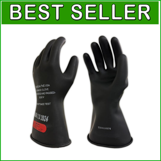 11-Inch Insulating Voltage Gloves, Class 0 | Ideal for Lineman & Electricians