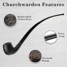 Load image into Gallery viewer, Vintage Handmade Bent Churchwarden Pipe - 6x2x2 In, Ideal for Collectors