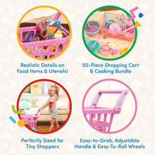 Load image into Gallery viewer, Interactive Shopping Cart &amp; Kitchen Set with Realistic Food Accessories