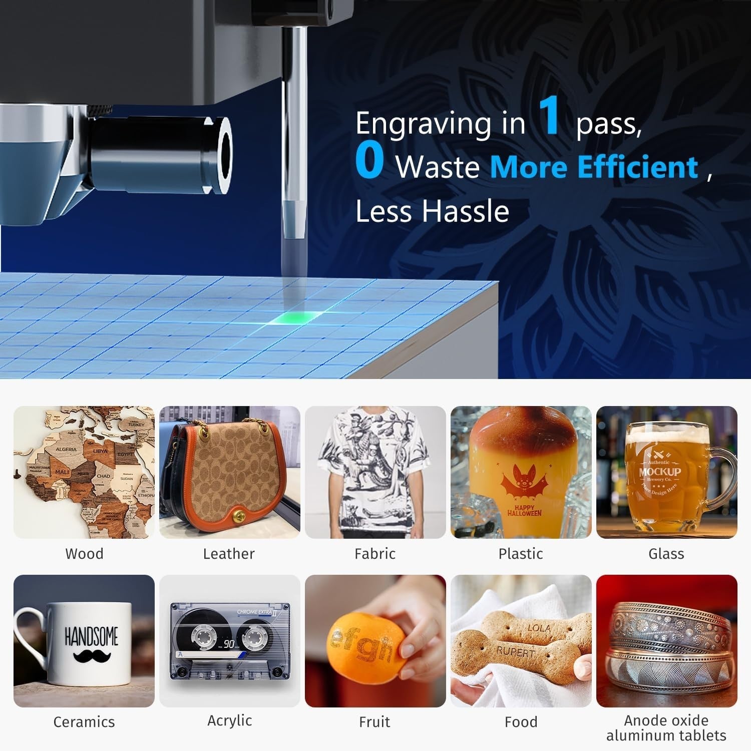 Precision 10W Laser Cutter with Air Assist - Ideal for Wood, Metal, Acrylic