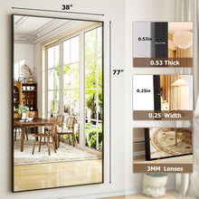 Load image into Gallery viewer, Multi-Functional Aluminum Full Body Mirror - Versatile 38"x77" Size for Home