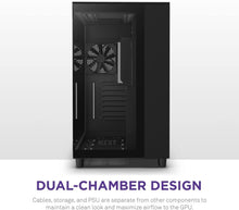 Load image into Gallery viewer, Spacious Dual-Chamber ATX Case – 360mm Radiator Support &amp; Smart Cable Management