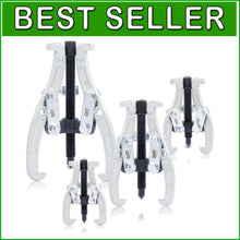 Load image into Gallery viewer, Professional 4-Piece 3-Jaw Bearing Puller Kit with Chrome Finish for Durability