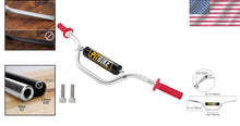 Load image into Gallery viewer, Lightweight Red &amp; Silver 7/8" Dirt Bike Handlebar Set - 1-Year Warranty Included