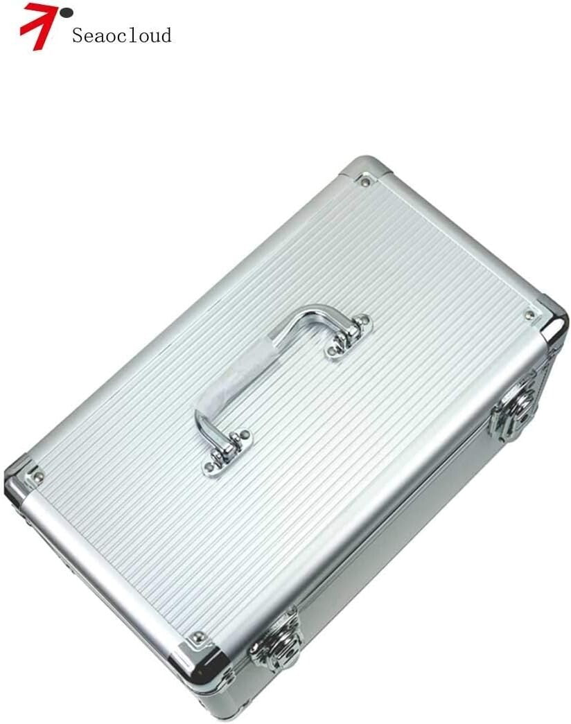 Durable Aluminum-Wrapped 10-Bay Storage Case for 3.5" HDDs - Lockable Design