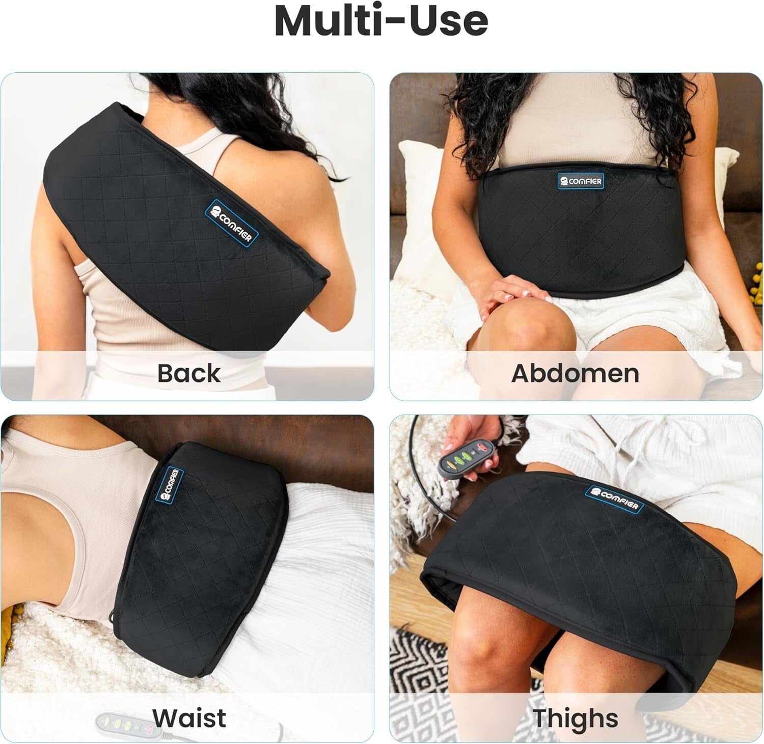 Soft Velvet Cordless Back Heating Pad - 58 Inches for Full Comfort & Relaxation