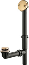 Load image into Gallery viewer, Complete Tub Drain Kit with Instant Pop-Up Tip-Toe Stopper - Champagne Bronze
