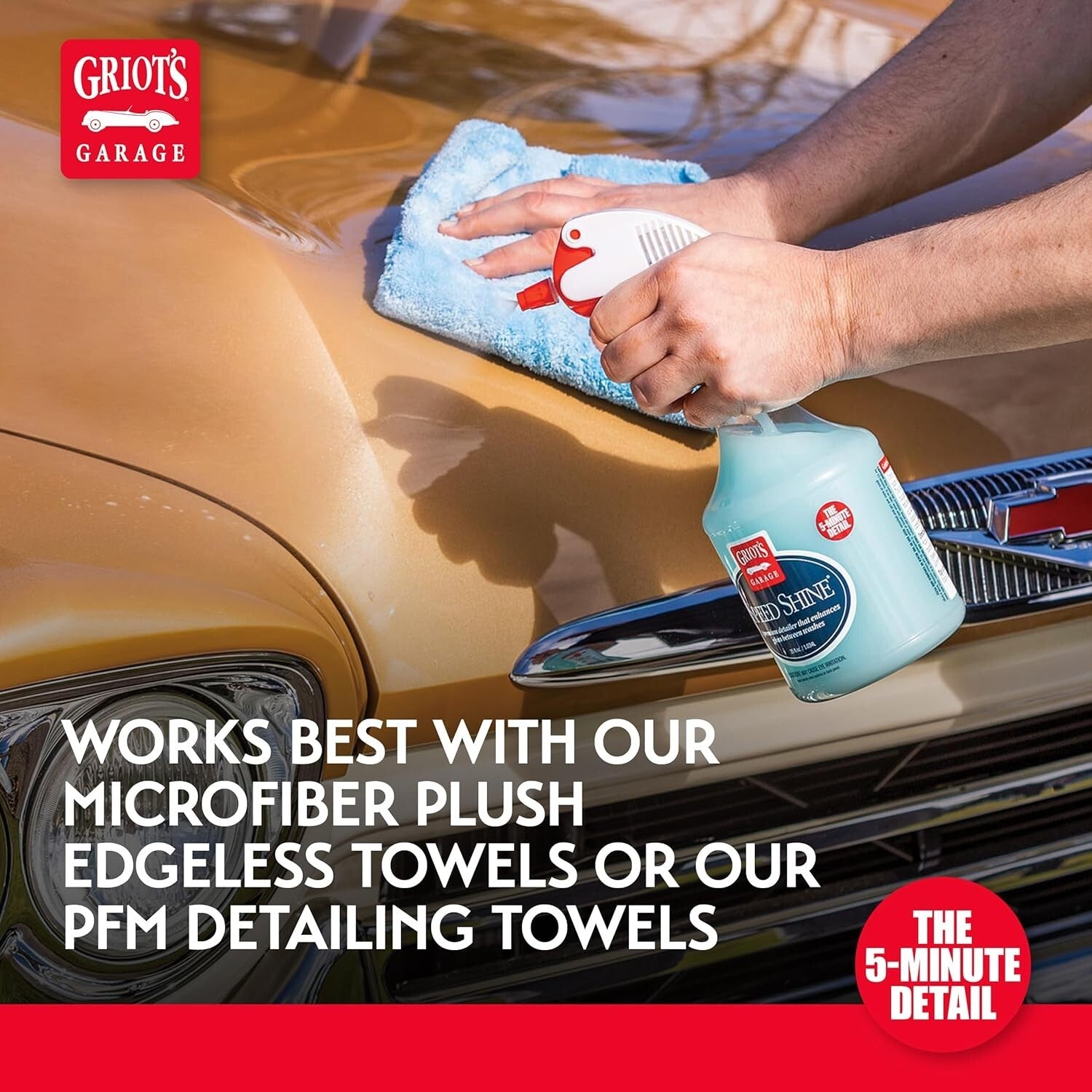 Quick Detailer for Cars - Streak-Free Shine Spray, 128oz, Safe for All Surfaces