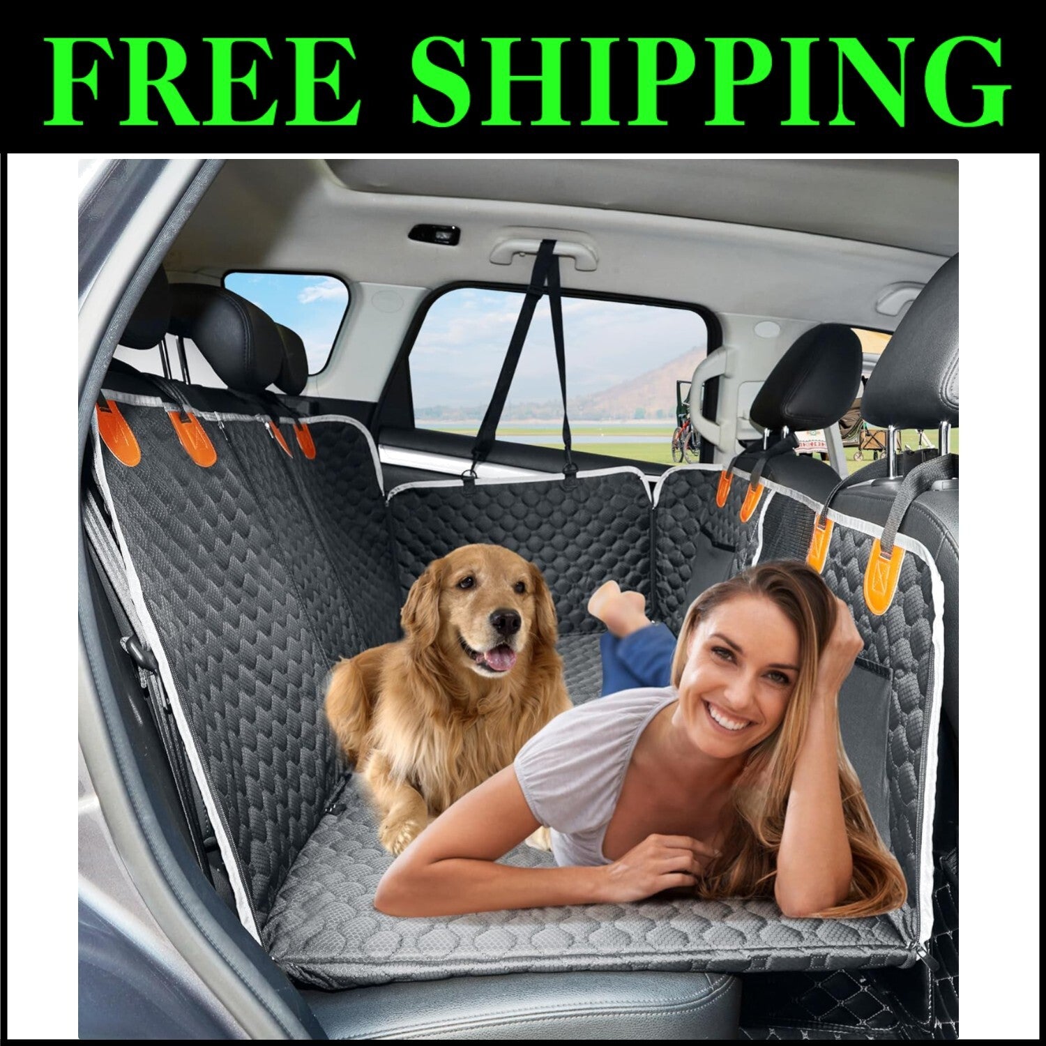 Universal Waterproof Dog Back Seat Cover for Cars & SUVs - Easy Clean & Comfort